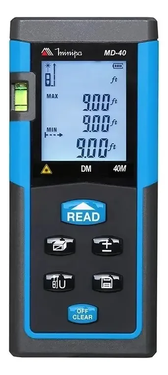 Trena Laser Medidor De Distancia 40m Md40 Minipa