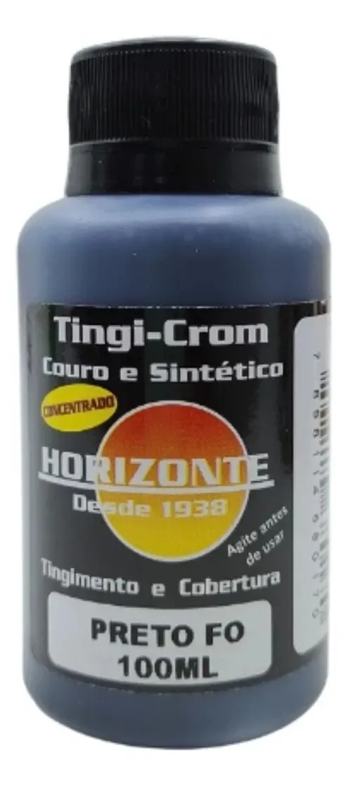 Tinta Para Couro Preto Fosco 100ml Horizonte Volante Bota