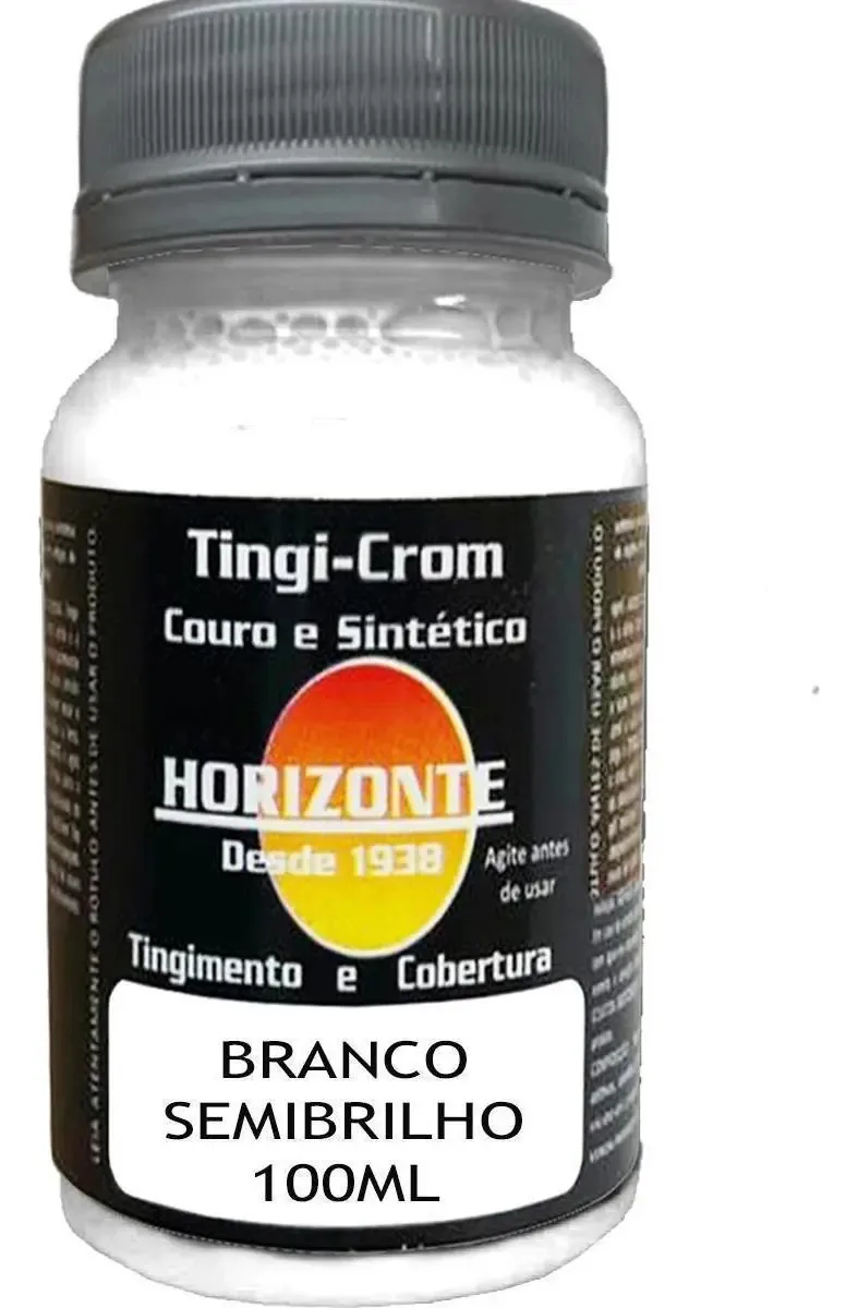 Tinta 100ml Restaura Couro Legitimo Sintetico Sapato Branco