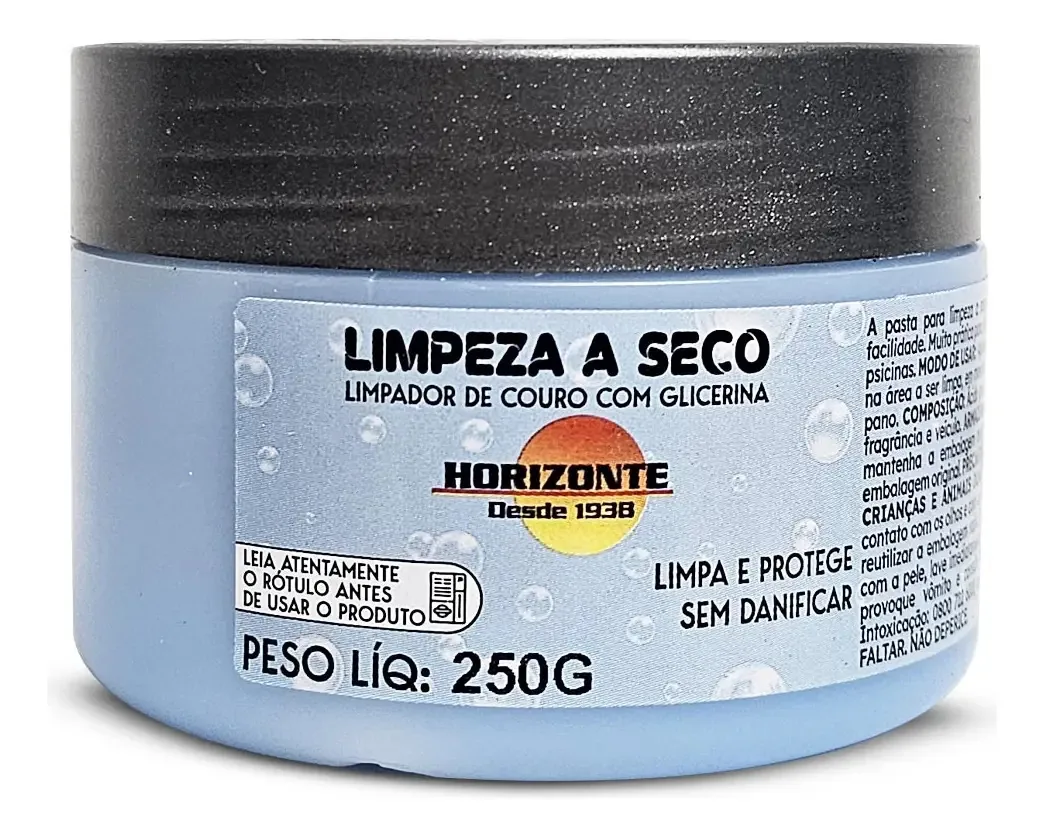 Limpa Couro E Sintético Limpeza A Seco Horizonte 250g desengordura tira mancha
