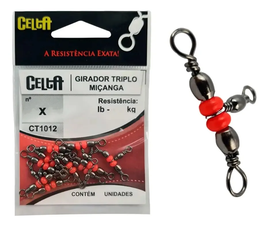 Girador Triplo Miçanga Para Pesca - Celta