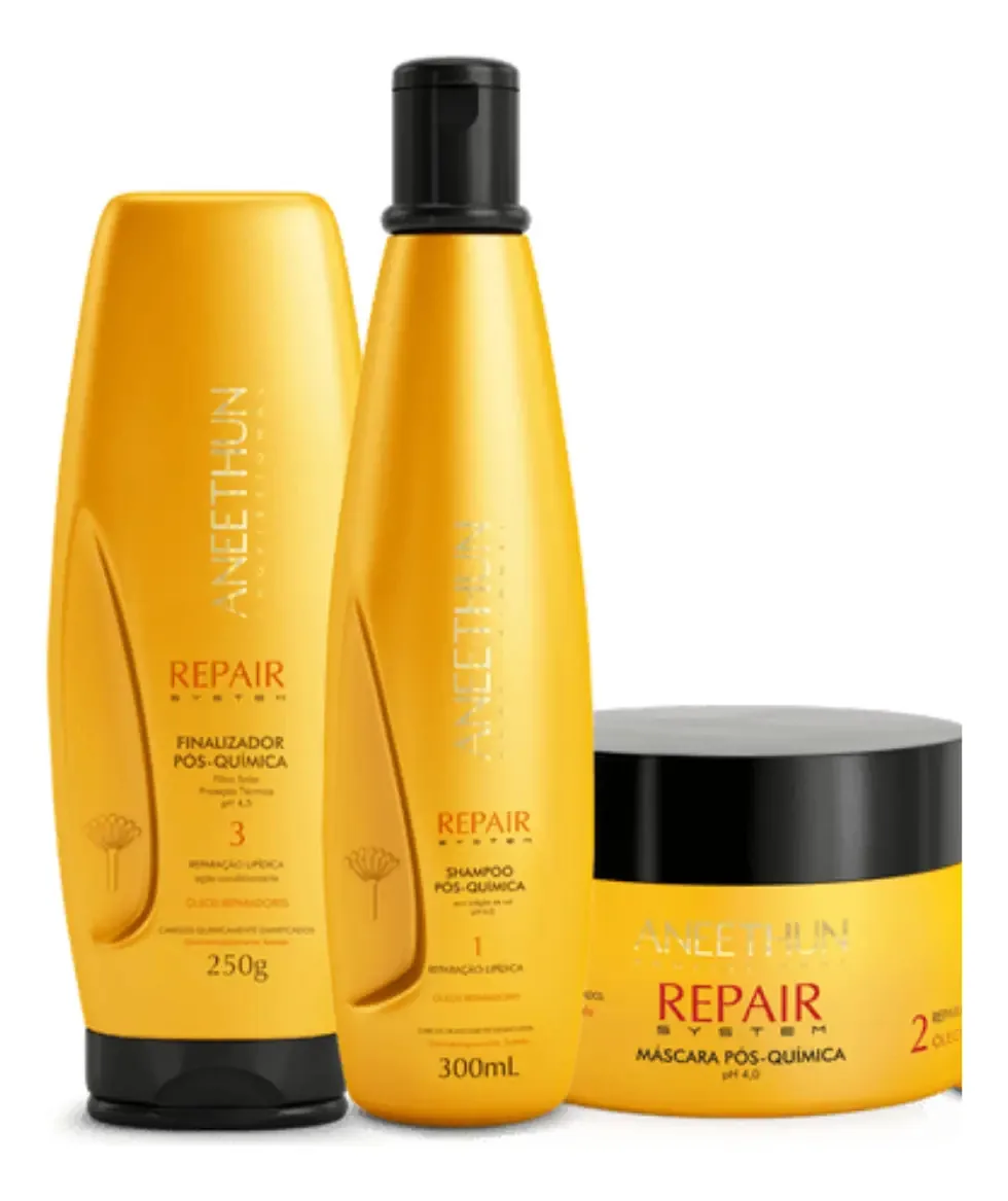 Aneethun Kit Repair Pós-química Com 3 Produtos