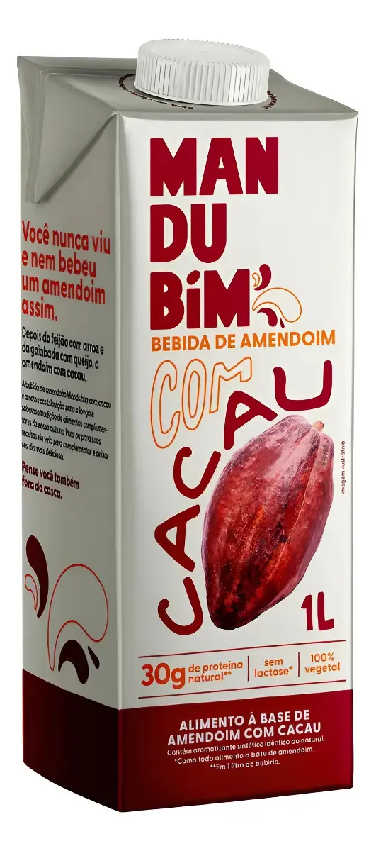 Leite De Amendoim Mandubim Cacau 1l