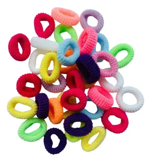 Kit 60 Elásticos Xuxinha Rabicó Cabelo Sortidos Estampados Cor Colorido Sem Desenho