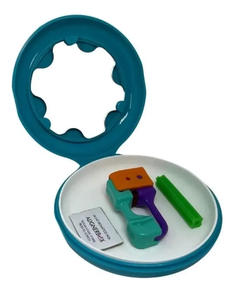 Case Porta Alinhadores Ortodônticos Coraldent AlignerBox Verde Tiffany