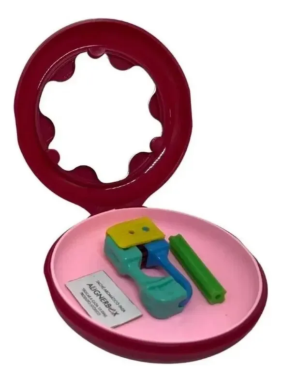 Case Invisalign Coraldent AlignerBox Vermelho Goiaba P Alinhadores
