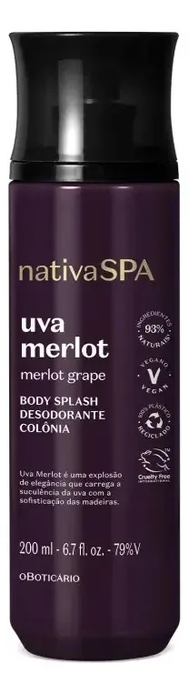 Body Splash Colônia Nativa Spa Uva Merlot O Boticário