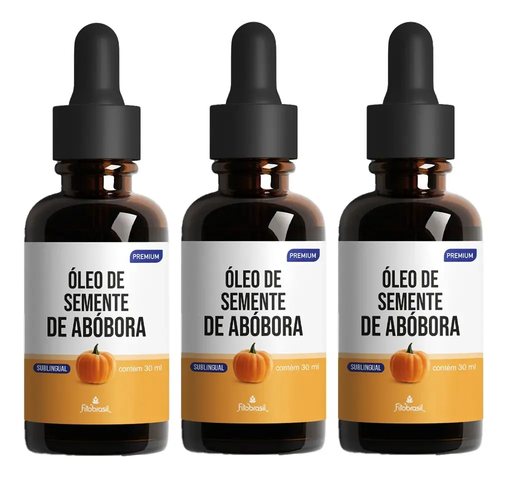 3 Óleo De Semente De Abóbora Em Gotas - 30 Ml Saúde Do Homem Sem Sabor