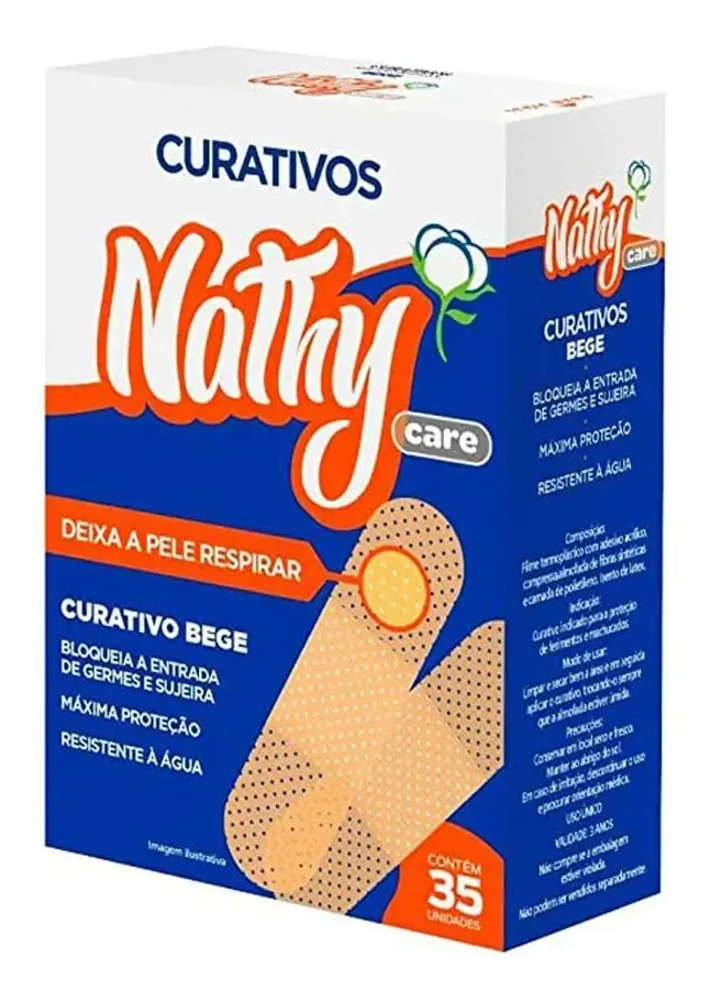 Curativos Cor Bege Pequenos Ferimentos 35 Unidades Nathy