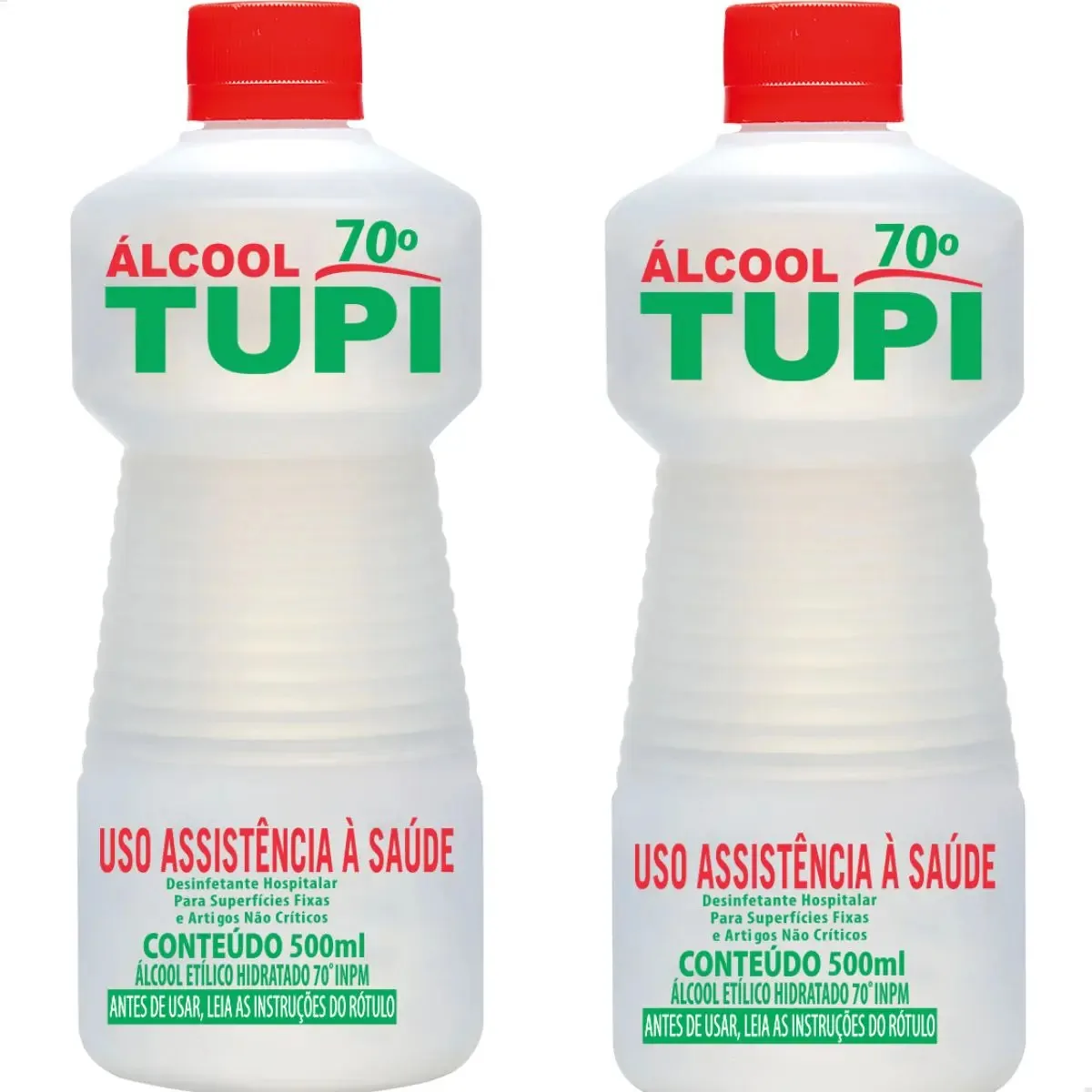 2x Álcool 70 Premium Tupi Limpa Tela Placa 70% - 2 Litros