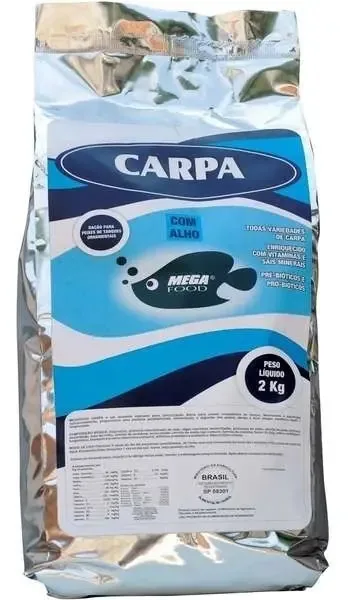 Ração Mega Food Carpa Peixes Ornamentais Saco 2kg