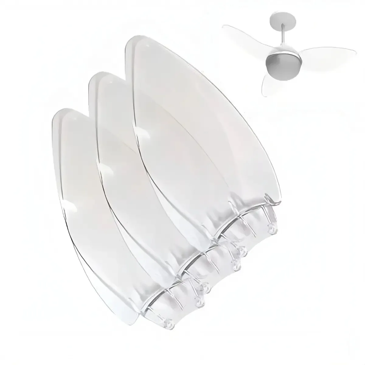 Hélice 3 Pás Para Ventilador Aliseu Smart Transparente