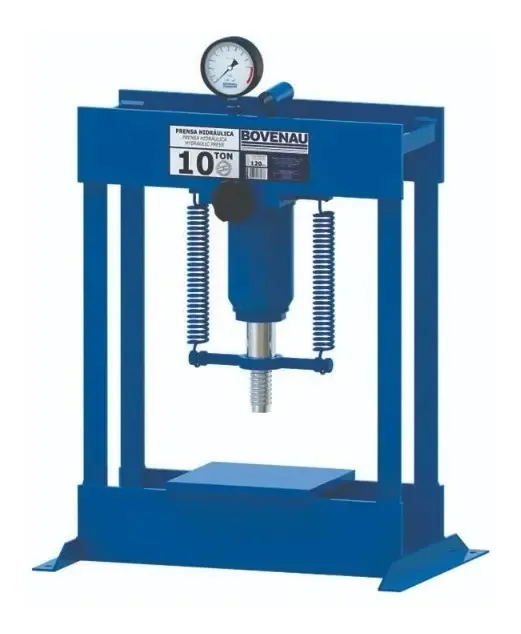 Supino hidráulico Bovenau de 10 toneladas, cor azul