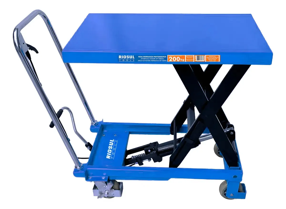 Mesa Hidráulica Pantográfica 200kg Reforçada Riosul Tools
