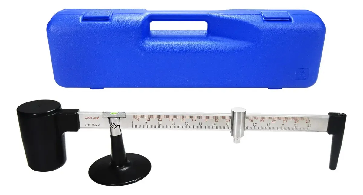 Hidrômetro de lama Yuchengtech, medidor de densidade líquida, hidrômetro, balanço de gravidade, com faixa de medição de 0,96-2,5 g/cm³, precisão de medição 0,01 g/cm