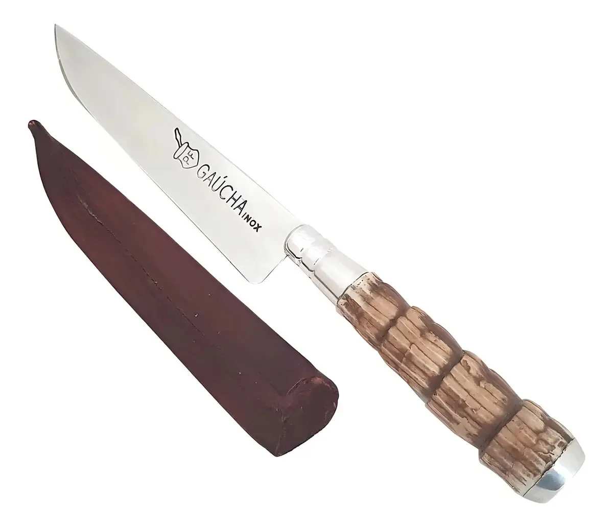 Faca Inox 12cm Aço 420 Cabos Rabo Tatu Resina Facas Gaucha Churrasco