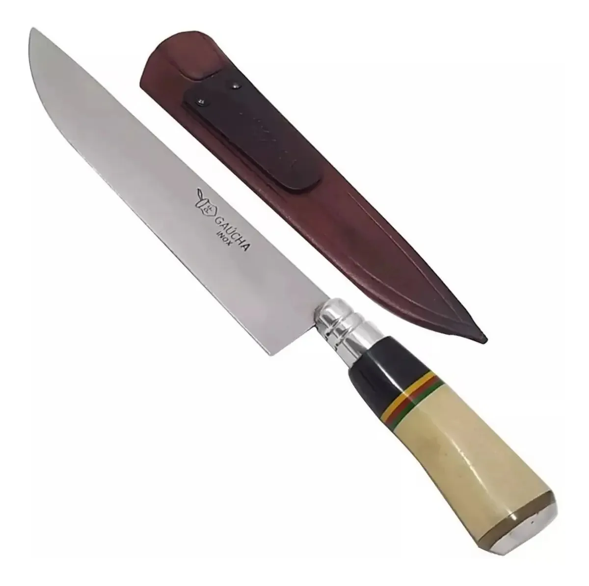 Faca Churrasco Gaúcha Artesanal Aço Inox Gauderia 8