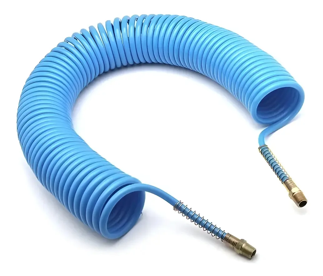 Mangueira Espiral Nylon Azul 15m Schweers para Ferramentas Pneumáticas