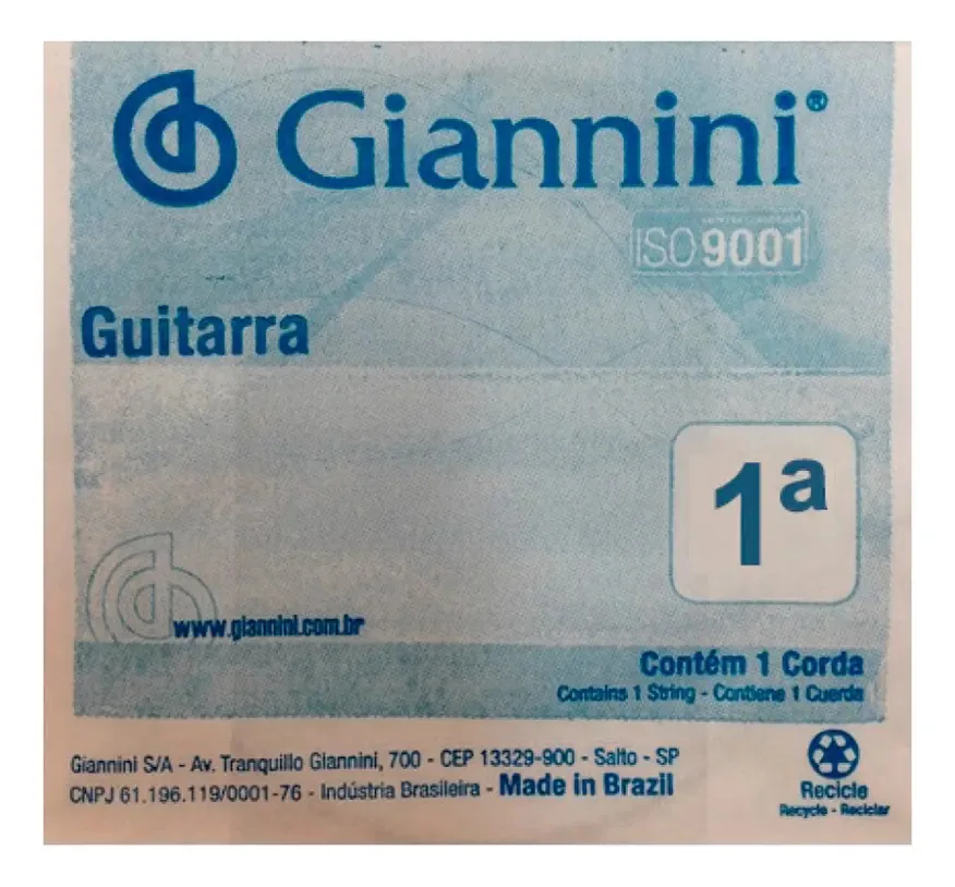 Corda Avulsa Giannini Guitarra Mi 0.009 Geegst9.1