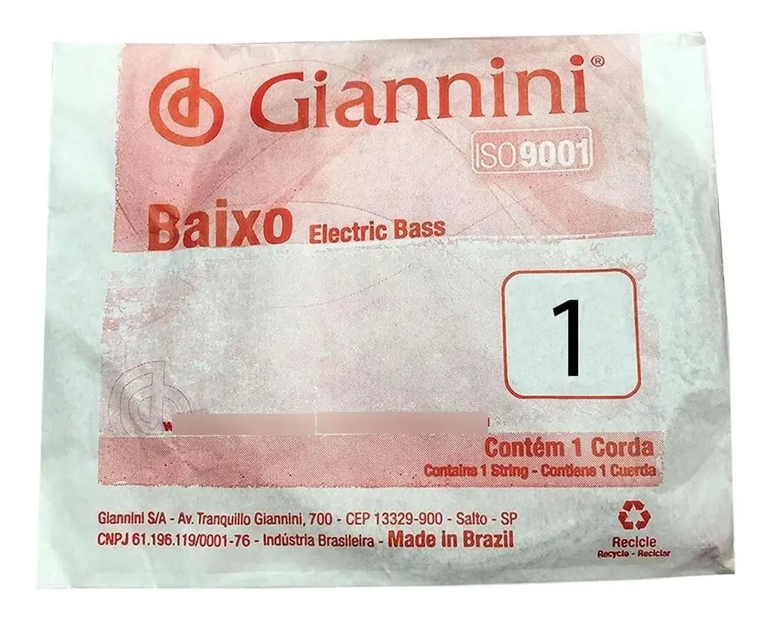 Corda Giannini GEEBRL Primeiro para Contrabaixo
