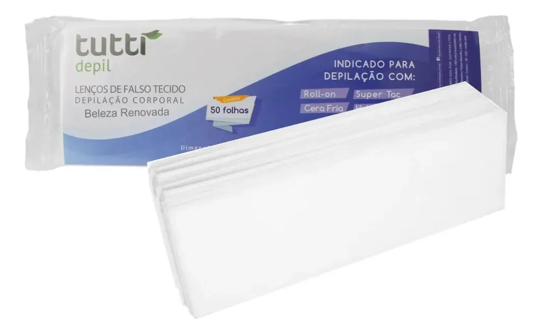 Lenço Para Depilação Branco 50 Fls