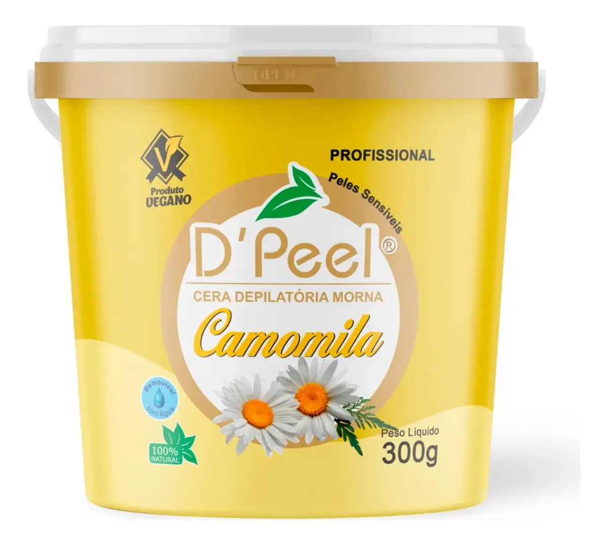 Cera Depilatória Hidrossolúvel Natural de Camomila 300g