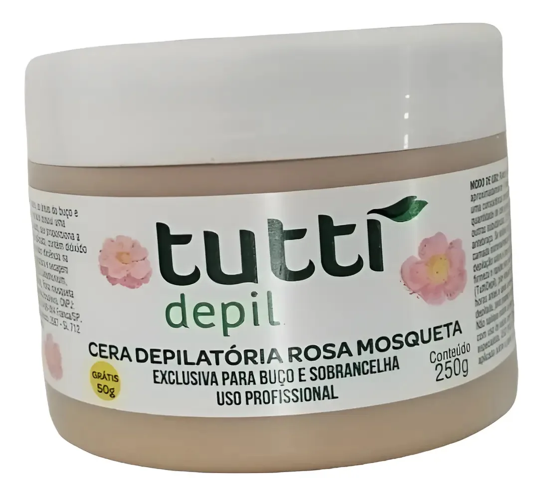 Cera Rosa Mosqueta Buço/sobrancelha Tutti 250g