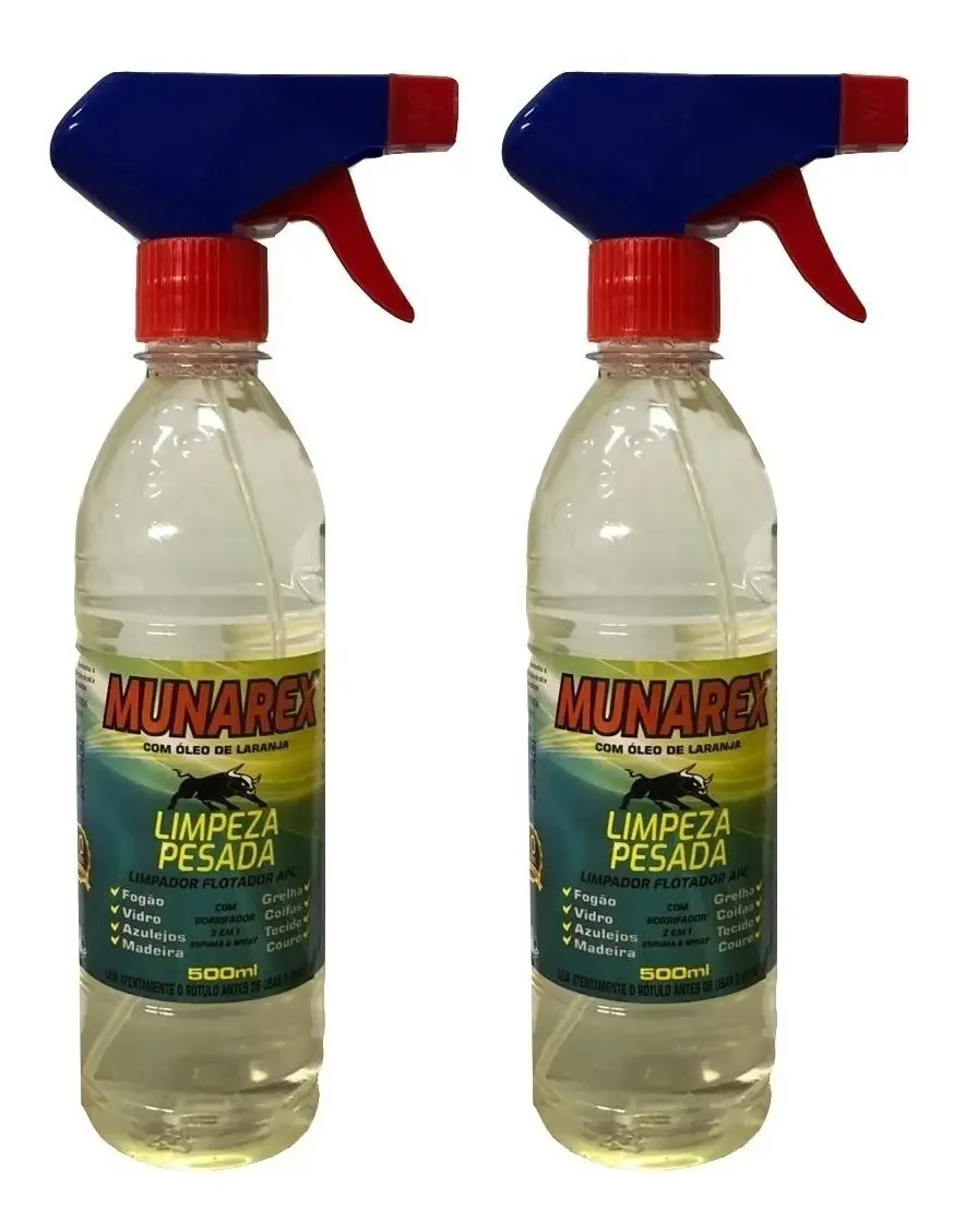 02 Munarex Desengordurante Limpa Fogão Vidro Coifa Grelha