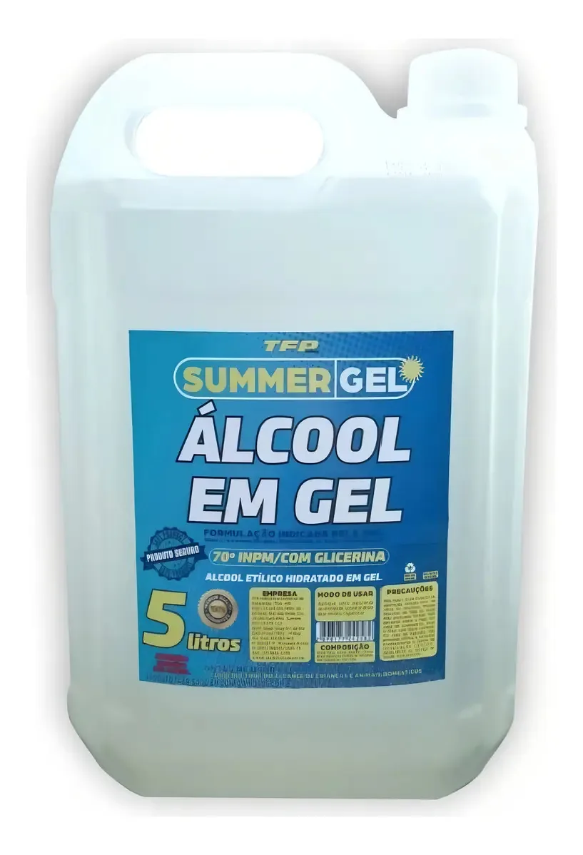 Álcool Em Gel 70% Tfp 5l Fragrância Neutra