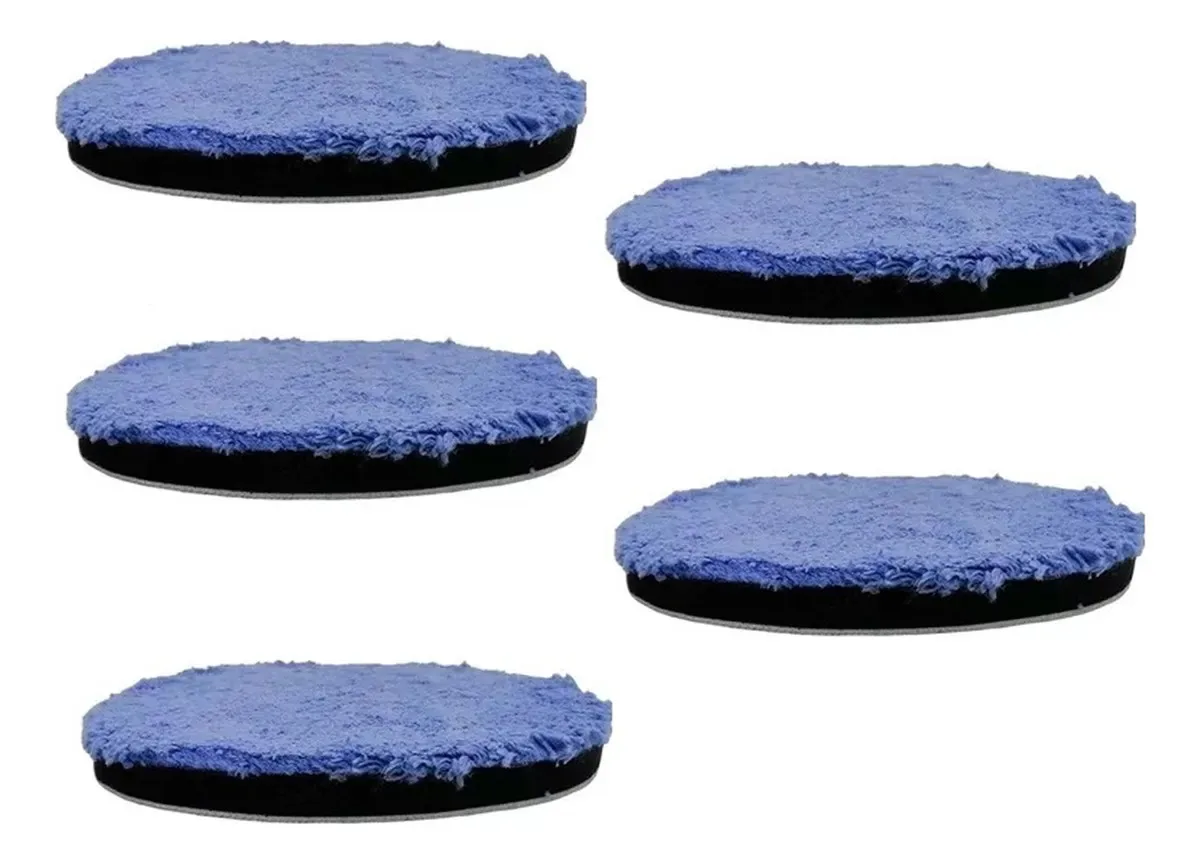 5x Boinas Polimento Microfibra Tam. 4 Polegadas Super Brilho