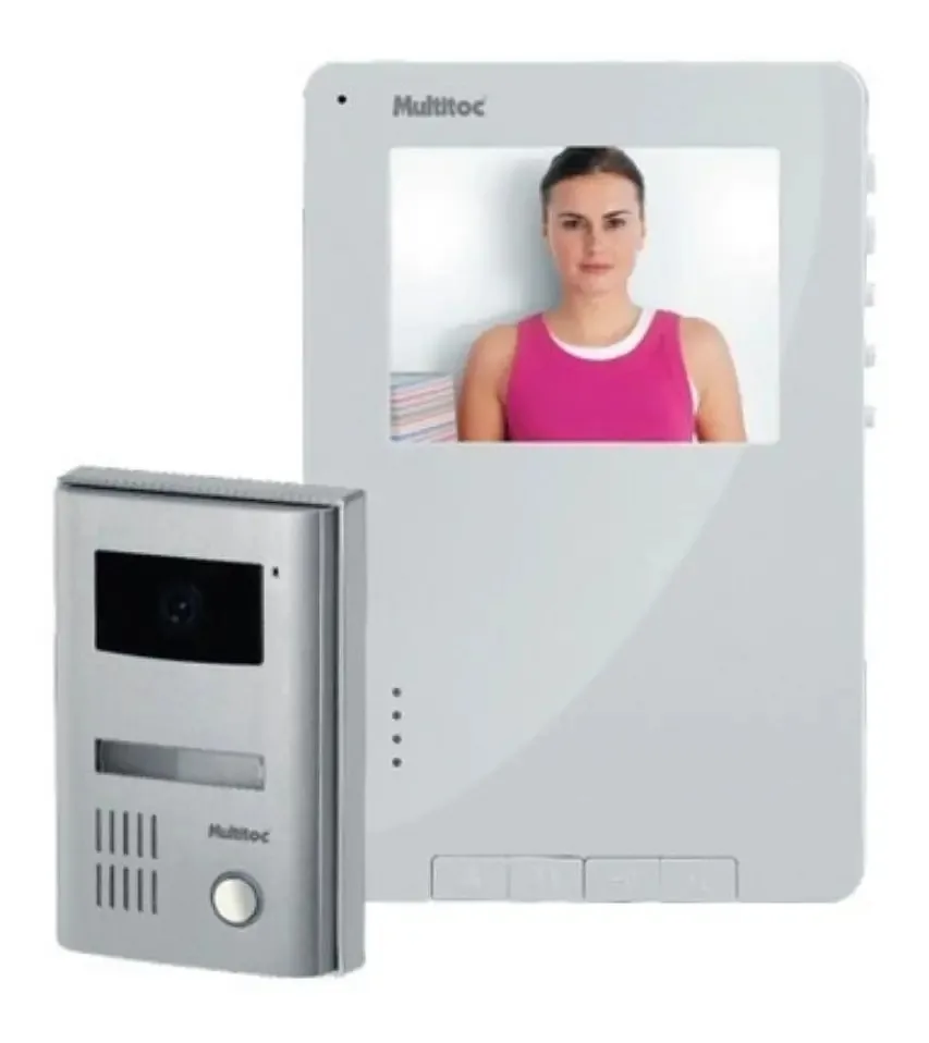 Multitoc Vídeo Porteiro Colorido Compact Cor Branco