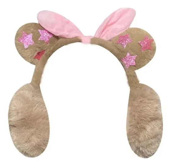 Protetor De Orelha Infantil Tiara Menina Ursinho Cor Branco - Ref.vsi02005