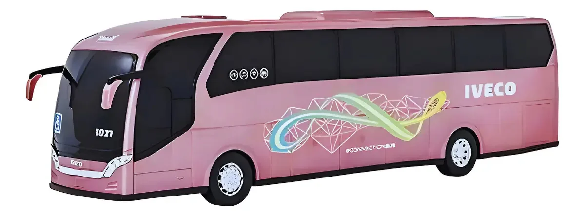 Ônibus Rosa Connection Bus Iveco Usual Brinquedos