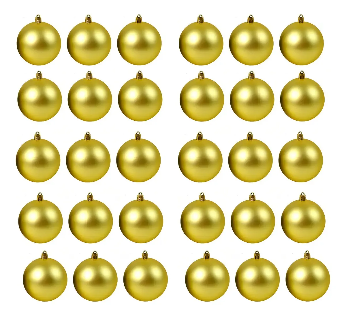 Kit 30 Bolas Natalinas Grandes 7cm Douradas Árvore De Natal Cor Dourado Liso