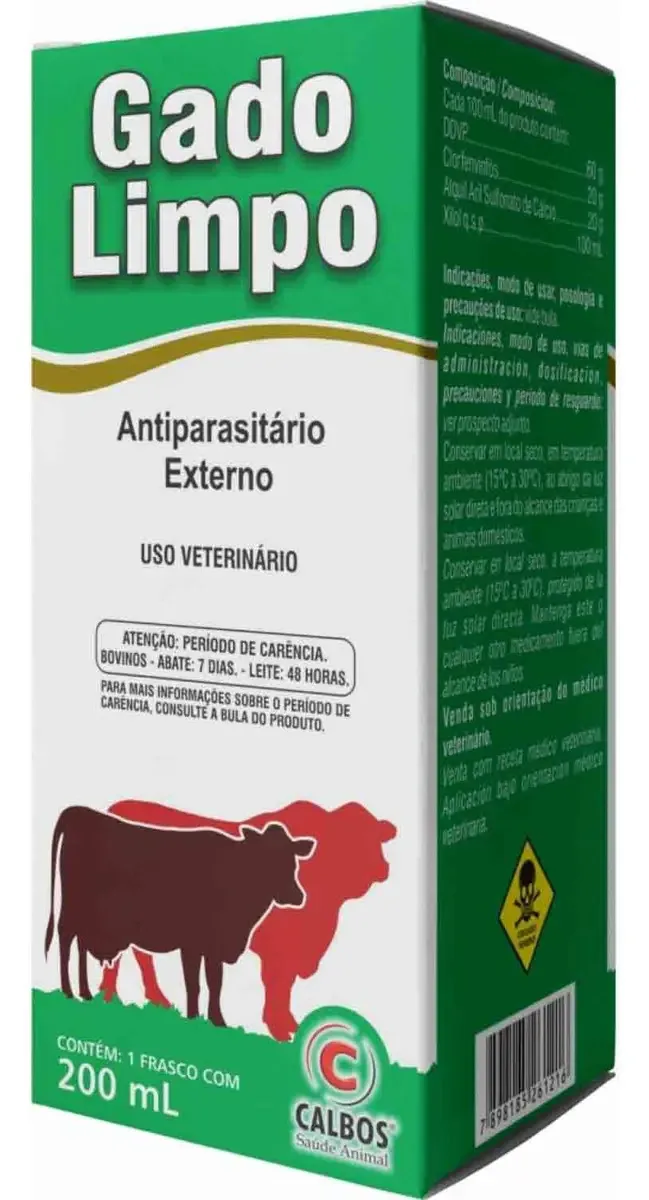 Gado Limpo Ectoparasiticida Para Bovinos 200ml - Calbos