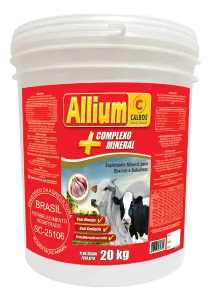 Allium 20 Kg Suplemento Vitaminico Para Animais Calbos