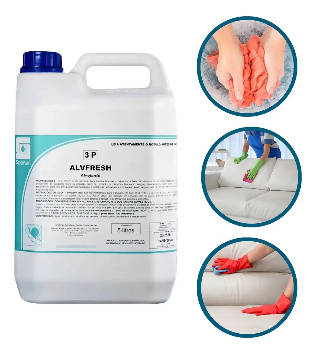 Alvfresh Alvejante Tecidos Roupas Brancos Coloridos 5 Litros