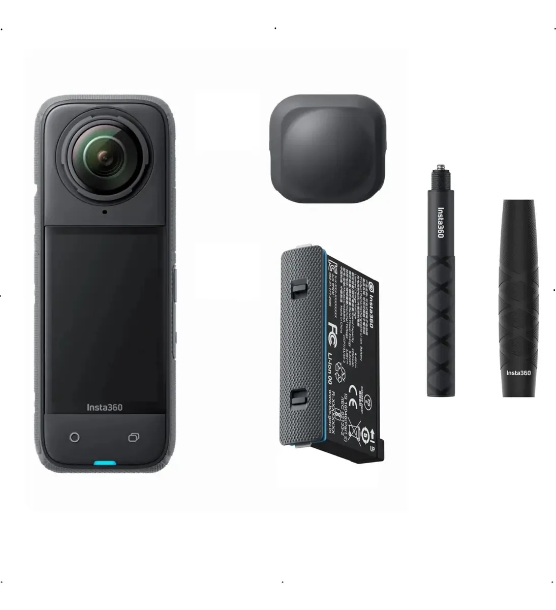 Câmera De Ação Insta360 X4 Travel Bundle +bateria Stick 85cm