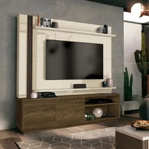 Home Theater Royal Nogal Com Off White - Edn Móveis