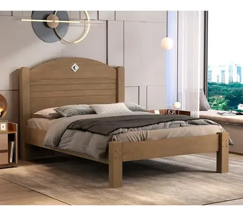Cama Casal Kelly 1,40m Cor Castanho