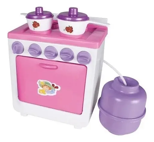 Brinquedo Fogao Mini Cook Com Botijao De Gaz Acessoriso Lua De Cristal