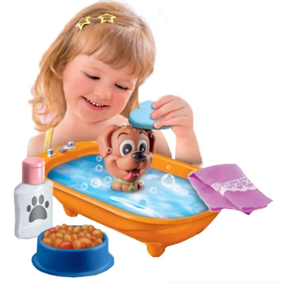 Brinquedo Infantil Pet Shop Banho Cachorro Vinil Acessorios
