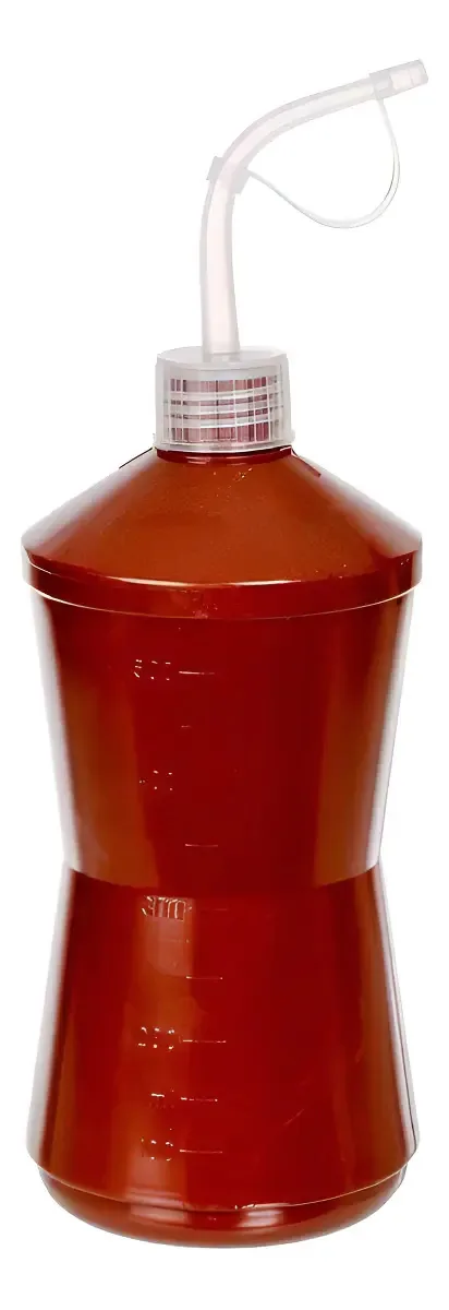 Almotolia Âmbar J.Prolab 500 mL com Bico Curvo