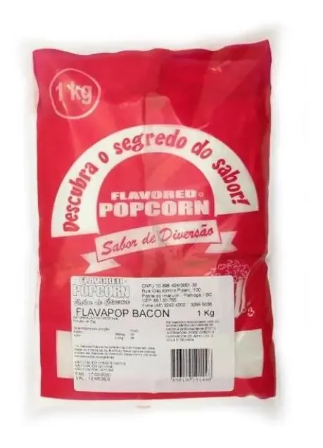 Tempero Flavapop Bacon Micronizado Pipoca 1kg