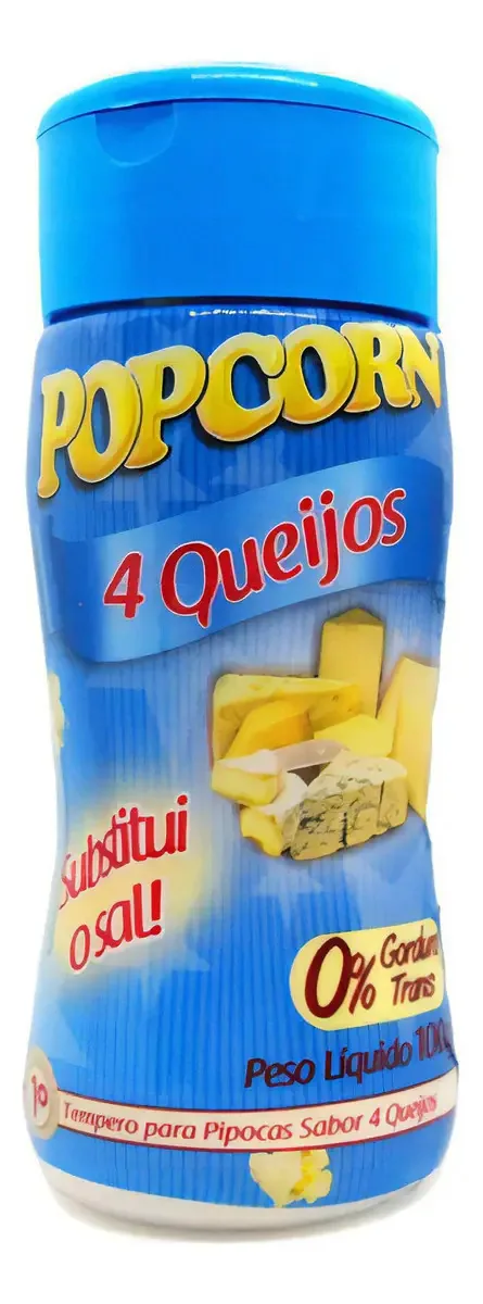 Combo 3 Temperos Pipoca Popcorn Sabores 4 Queijos, Pizza E