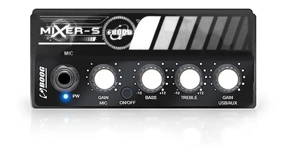 Mixer Boog Entrada P10 P/ Mic Saída Rca Carro Som Ambulante