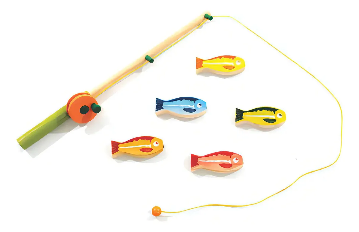 Kit Pescaria De Madeira Newart Brinquedo Educativo