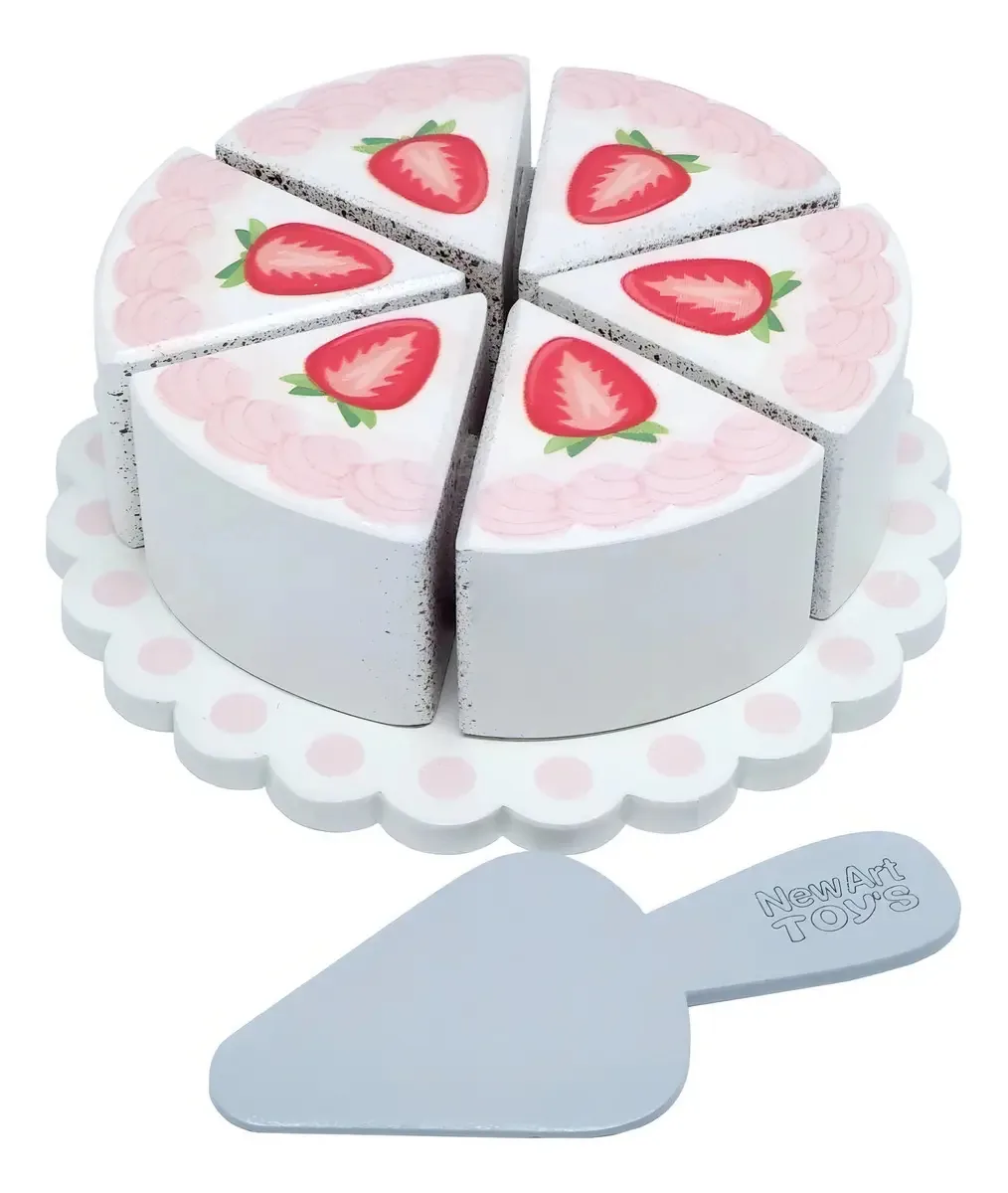 Brinquedo Comidinhas NewArt Bolo de Morango 377 Madeira
