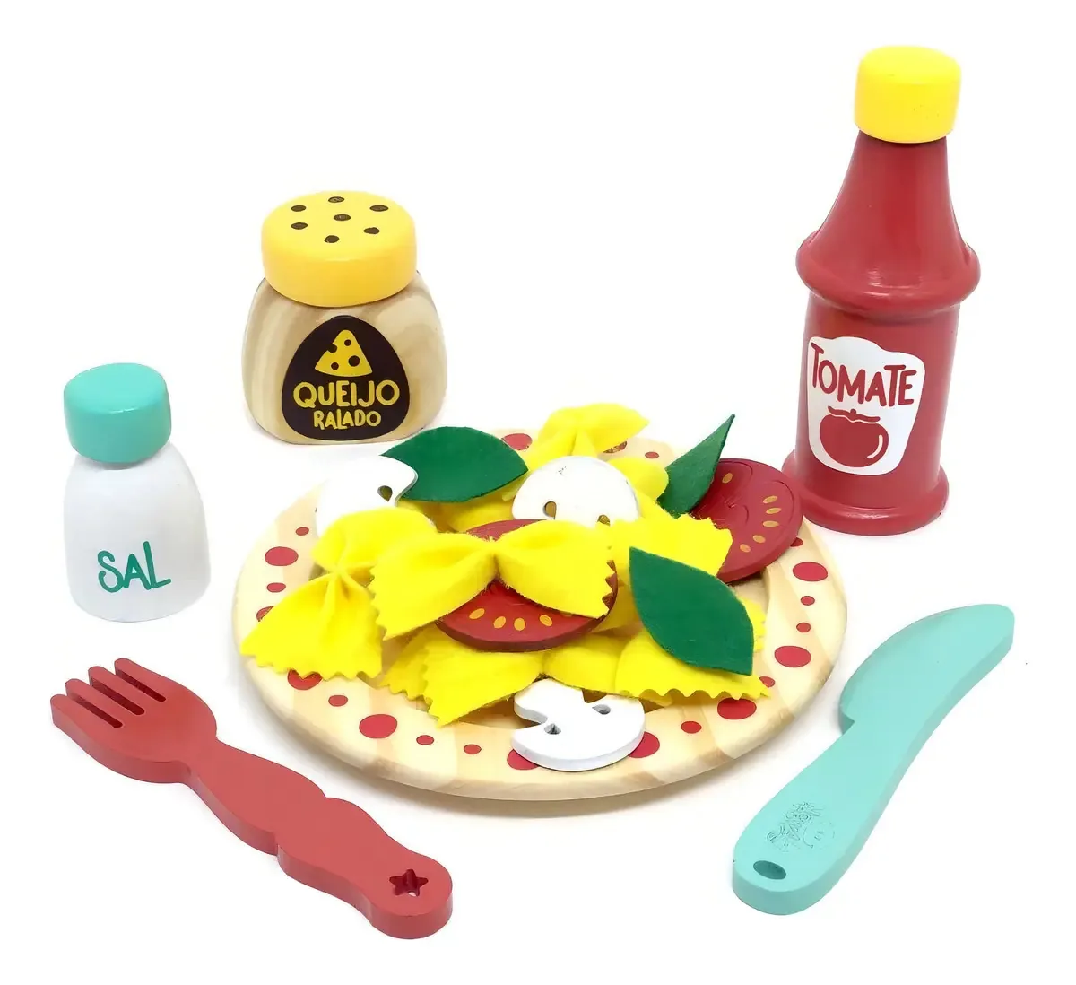 Kit Macarronada- Brinquedo De Madeira - New Art Toys