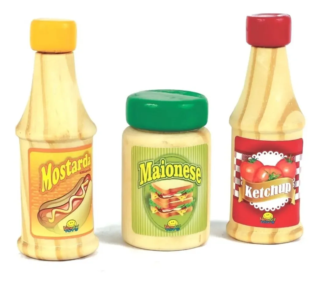 Coleção Comidinha Ketchup, Mostarda E Maionese